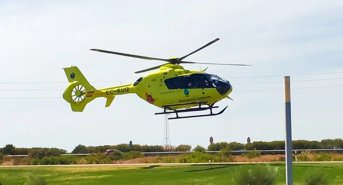 Un niño de 2 años trasladado en helicóptero tras ser atropellado en Extremadura