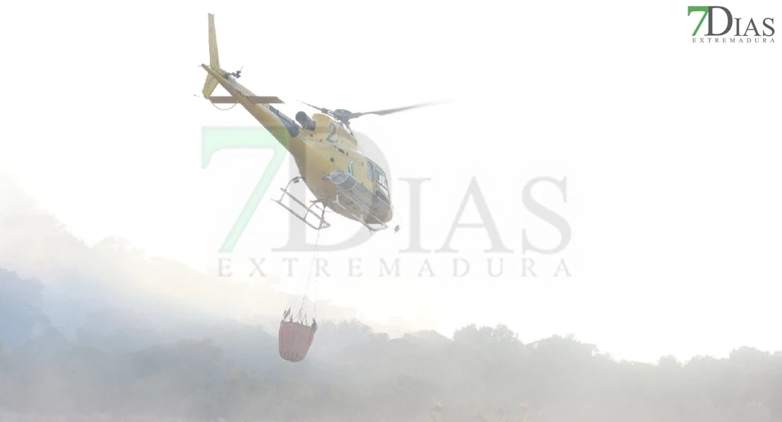 Declarado el nivel 1 en un incendio forestal en Zafra