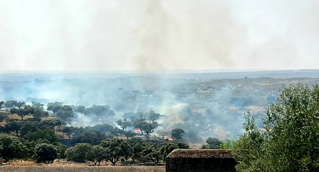 Nuevo incendio forestal en Extremadura muy cercano a la población de Monroy (CC)