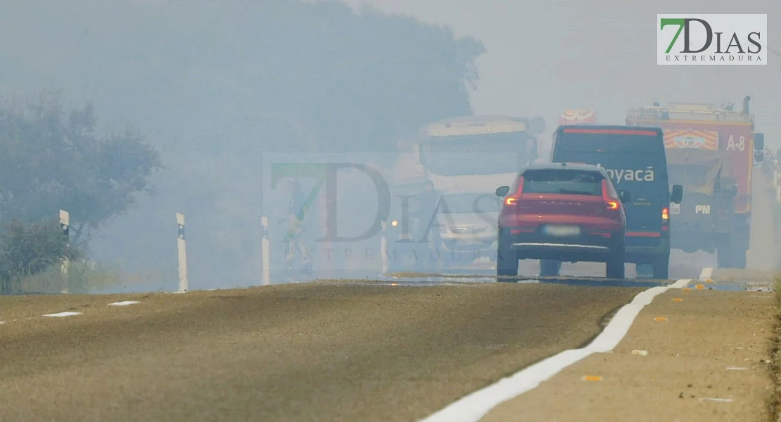 Imágenes y vídeo del incendio a las afueras de badajoz