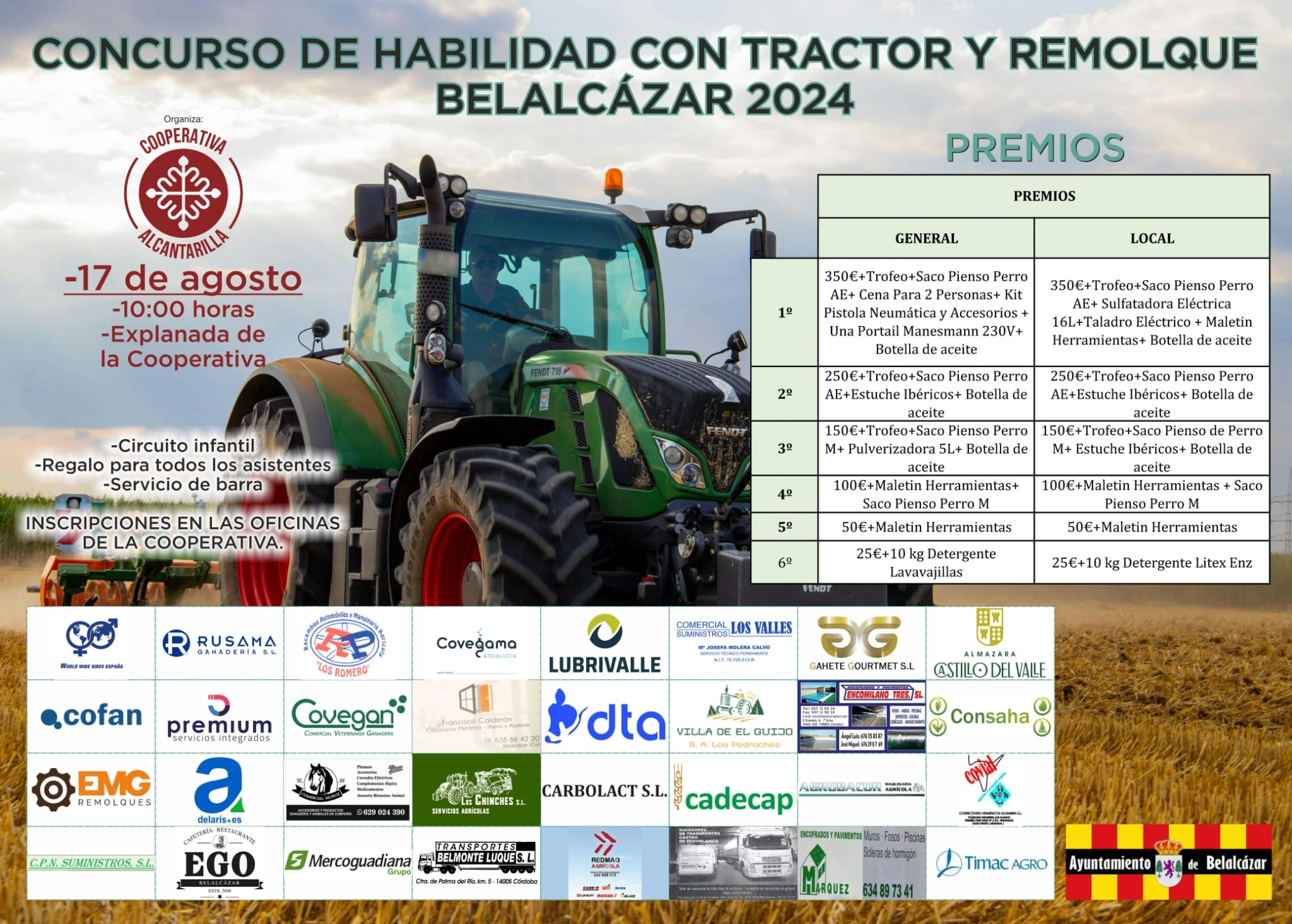 Belalcázar celebra su Concurso de Habilidad con Tractor y Remolque un año más