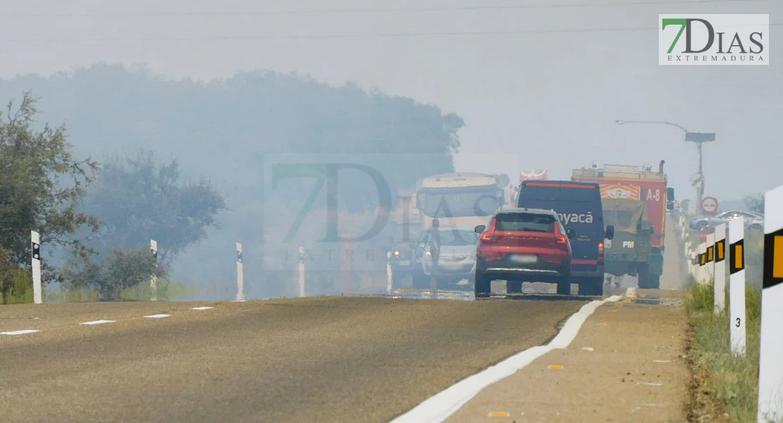 Imágenes y vídeo del incendio a las afueras de badajoz