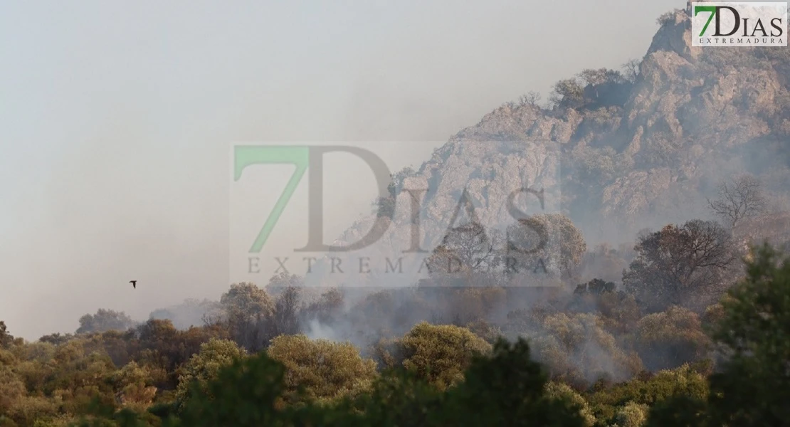 Impactantes imágenes del incendio Nivel 1 en la Sierra Gragera (Extremadura)