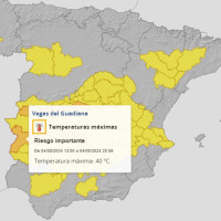 El 112 activa la alerta naranja por altas temperaturas en Extremadura