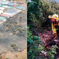 El fuego se queda muy cerca de las edificaciones en el último incendio en Extremadura