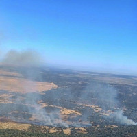 El INFOEX declara nivel 1 en un incendio cercano a la carretera en la provincia de Cáceres