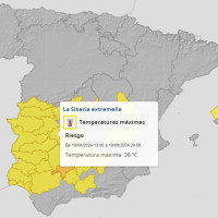 Avisos en toda Extremadura por altas temperaturas