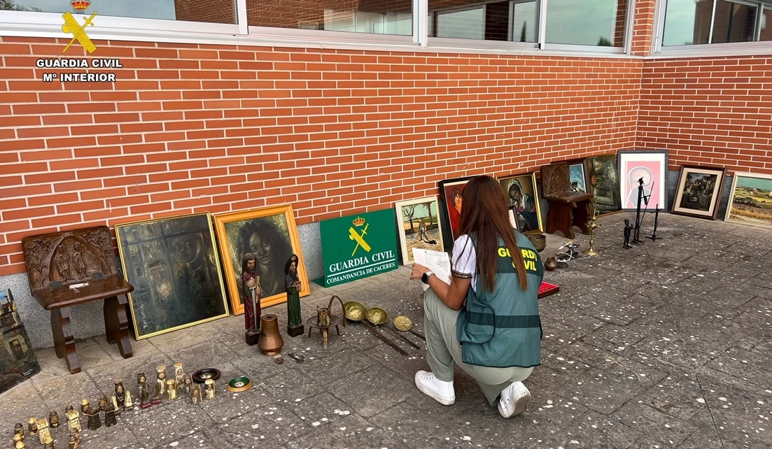 Operación OLEOX en Extremadura: recuperan valiosas obras de arte y objetos de valor histórico