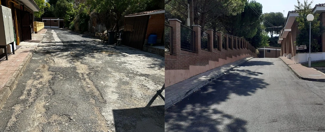 Obras de asfaltado, accesos y aparcamientos en una residencia de Plasencia