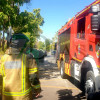 Bomberos trabajan durante una hora en un establecimiento de Badajoz