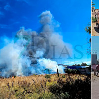 Un amplio dispositivo lucha contra las llamas en Plasencia