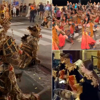 Tres comparsas del Carnaval de Badajoz se convierten en dioses en Cádiz por un día