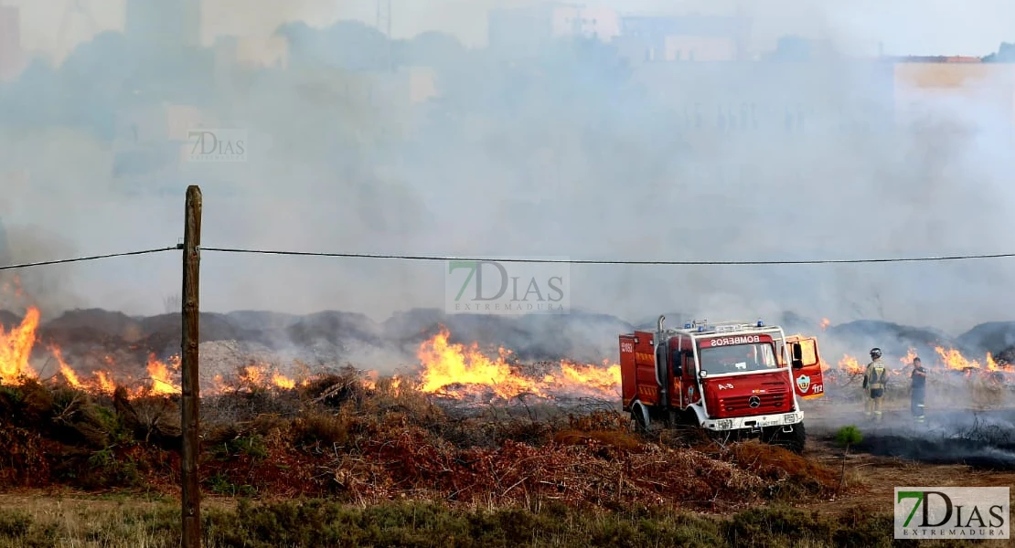 Los incendios forestales han quemado más de 160 hectáreas en Badajoz esta semana