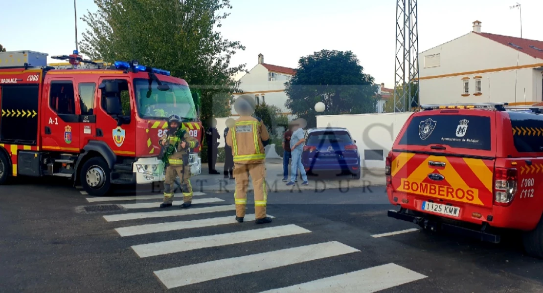 Incendio en el interior de un edificio en Badajoz