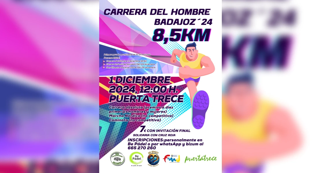 La Carrera del Hombre Badajoz´24 ya tiene fecha de celebración