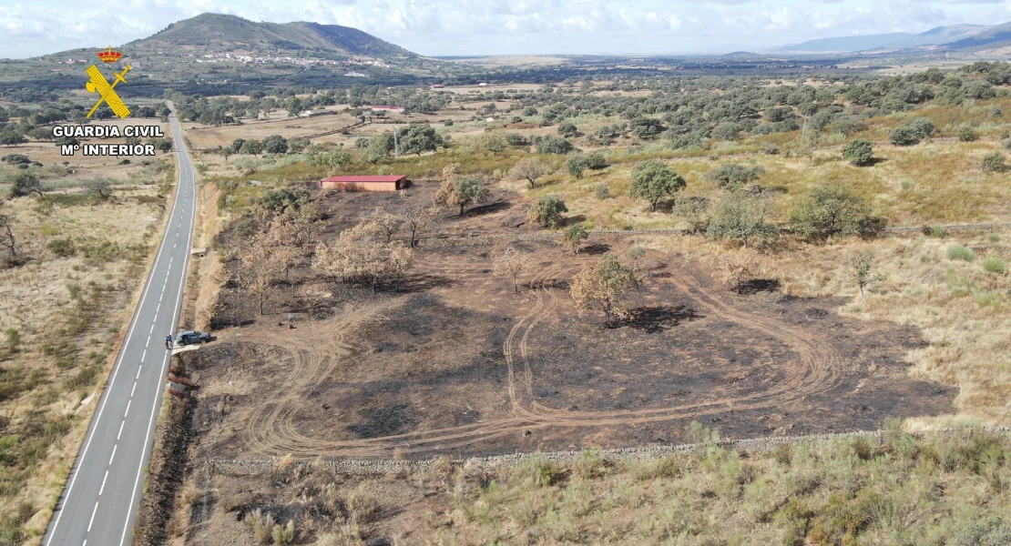 Detenido por provocar dos incendios en Extremadura