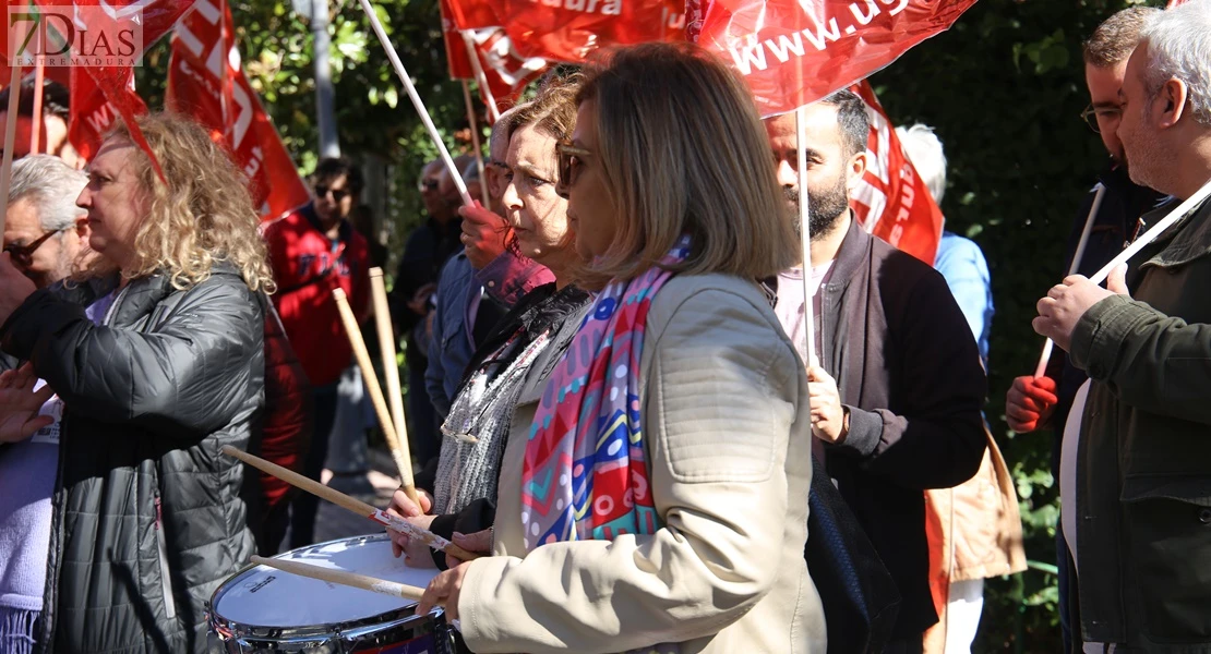 Manifestación en Badajoz para que los conductores de autobuses se jubilen antes