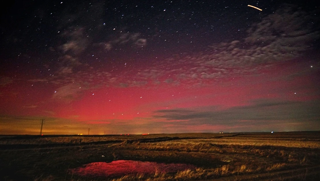 Noche mágica: se ven auroras boreales en Extremadura