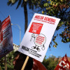 Manifestación en Badajoz para que los conductores de autobuses se jubilen antes