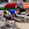 Avanzan las obras del nuevo carril bici en Puerta de Palmas en Badajoz