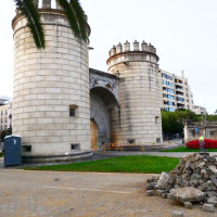 Avanzan las obras del nuevo carril bici en Puerta de Palmas en Badajoz