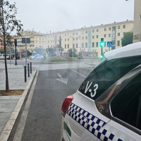 Imágenes del incendio en el parking de San Atón en Badajoz