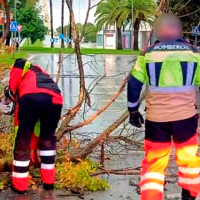 Inundaciones, cortes de luz, ramas y cornisas caídas: estragos del temporal en Badajoz