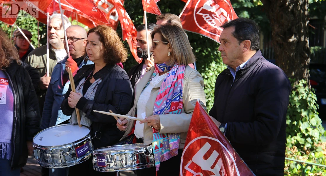 Manifestación en Badajoz para que los conductores de autobuses se jubilen antes