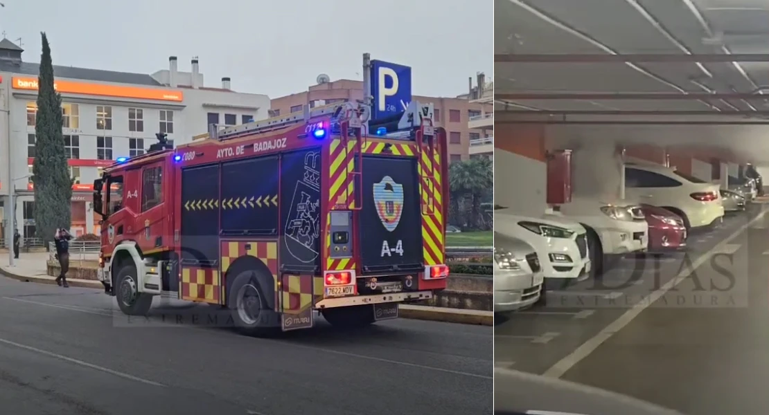 Así ha sido el inicio del incendio en el parking de San Atón