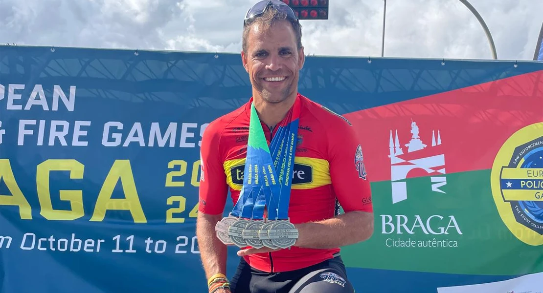 Un ciclista extremeño gana 6 medallas en los Juegos Europeos de Policías y Bomberos