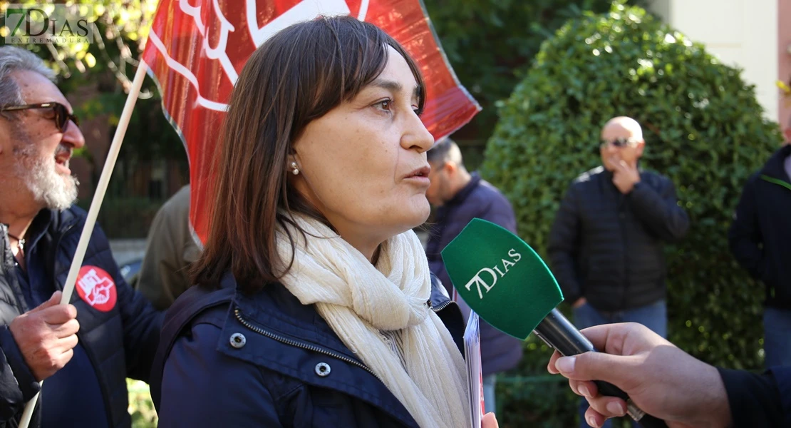 Manifestación en Badajoz para que los conductores de autobuses se jubilen antes