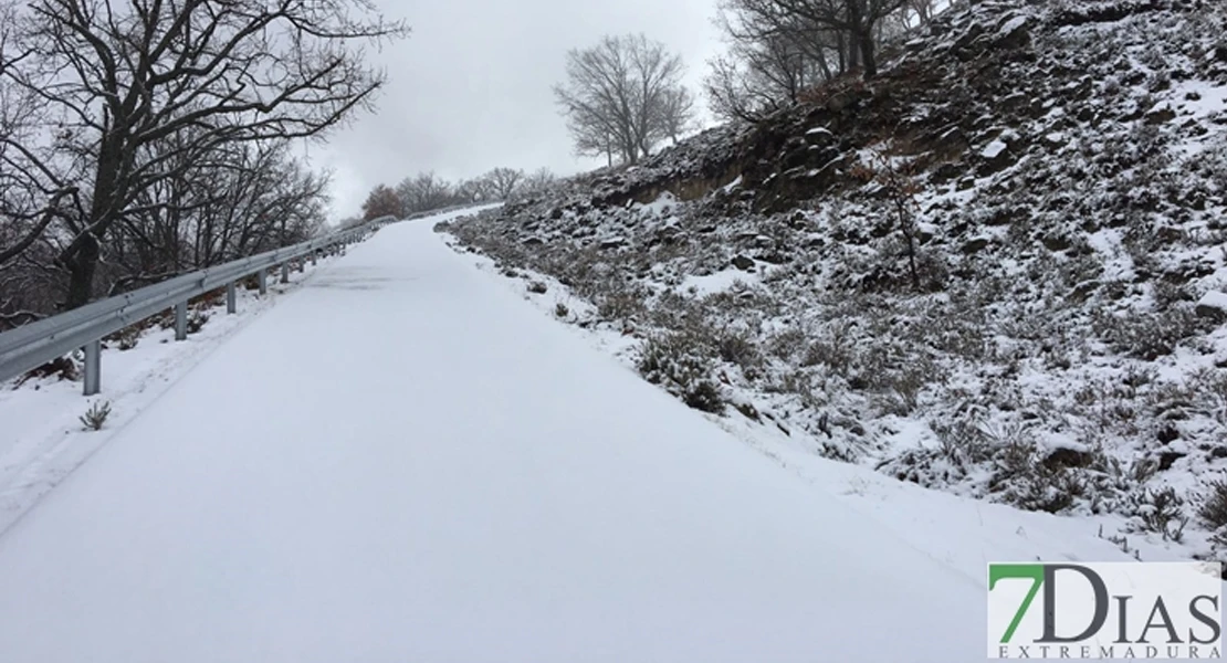 Activan el aviso amarillo por nevadas este miércoles en varias zonas de Extremadura