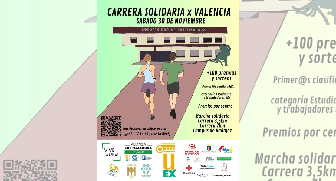 La Universidad organiza una Carrera Solidaria por Valencia en Badajoz