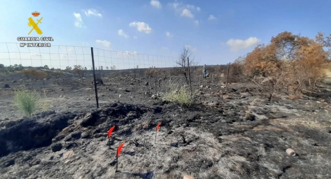 Investigados por provocar un incendio forestal en Alange