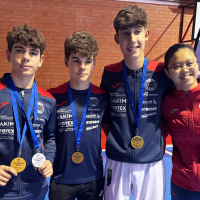 Tres campeones y cuatro subcampeones de Extremadura para el Club Osaka de Kárate