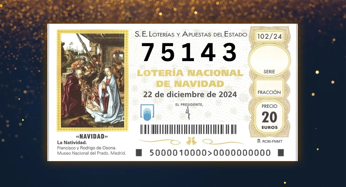 Sale el penúltimo quinto premio de la Lotería de Navidad