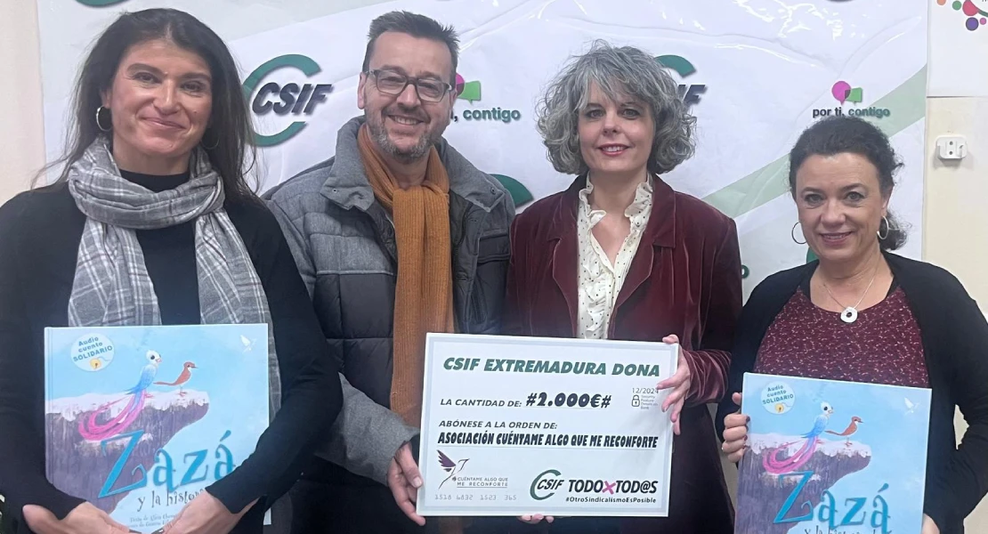 CSIF dona 2.000 € a una asociación con pacientes infantiles en cuidados paliativos y sus familias