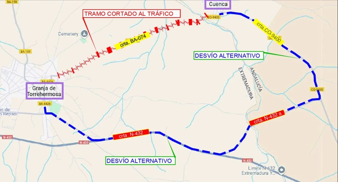 Corte de tráfico en la BA-074: indican desvios alternativos