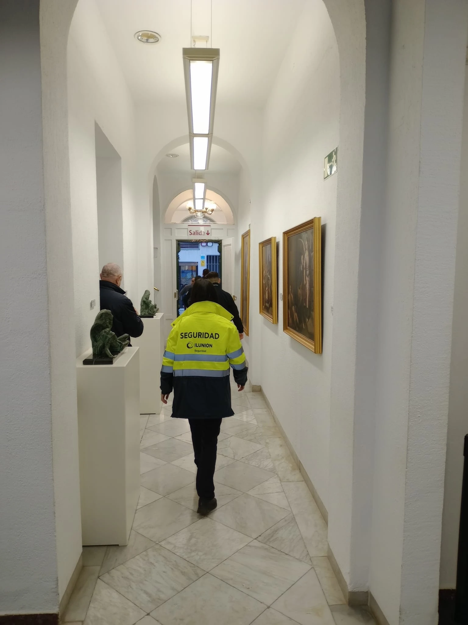 Así se actuaría si hubiera un incendio en el Museo de Bellas Artes de Badajoz