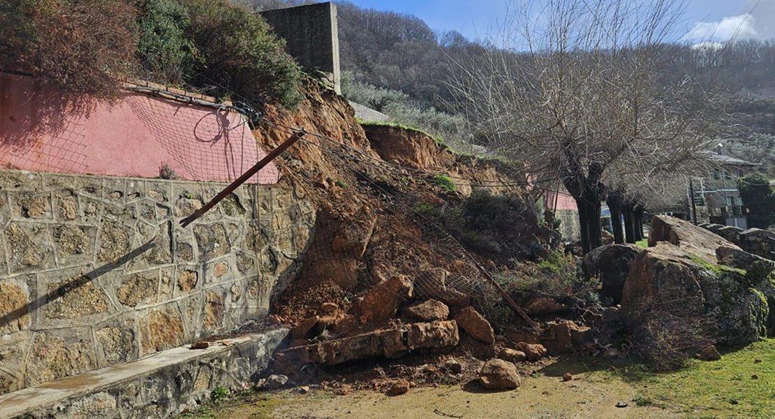 Imágenes de los destrozos de la borrasca en un pueblo extremeño