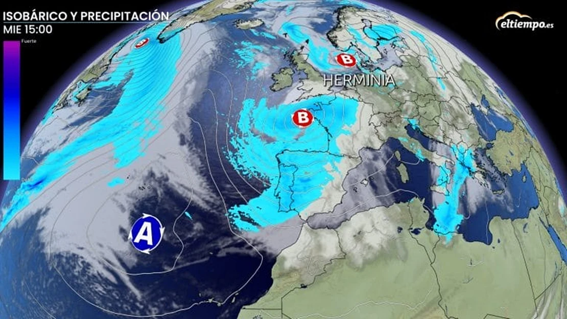 Ivo, una nueva borrasca que llega este miércoles: viento, lluvia y nevadas