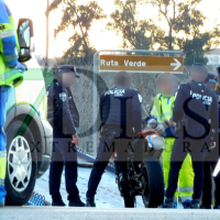 Herido tras sufrir un accidente de moto a la entrada de Badajoz