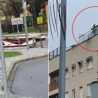 Vuela un tejado en Mérida por el fuerte viento: "Ha podido ocurrir una desgracia"