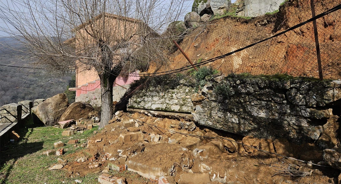 Imágenes de los destrozos de la borrasca en un pueblo extremeño