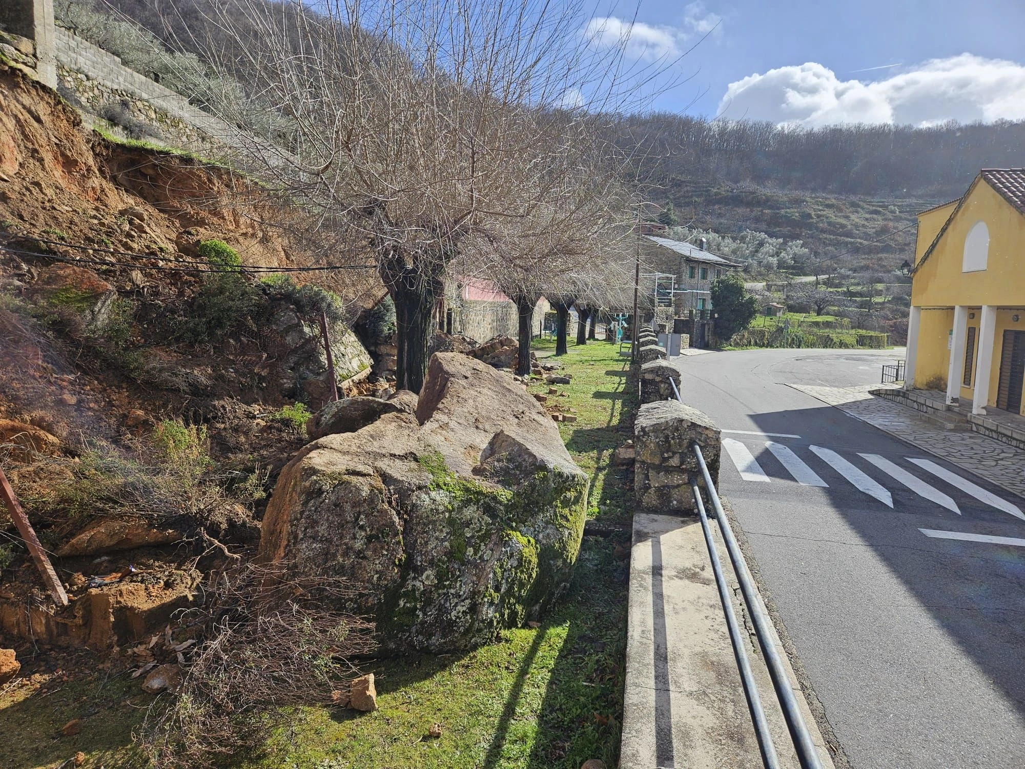 Imágenes de los destrozos de la borrasca en un pueblo extremeño