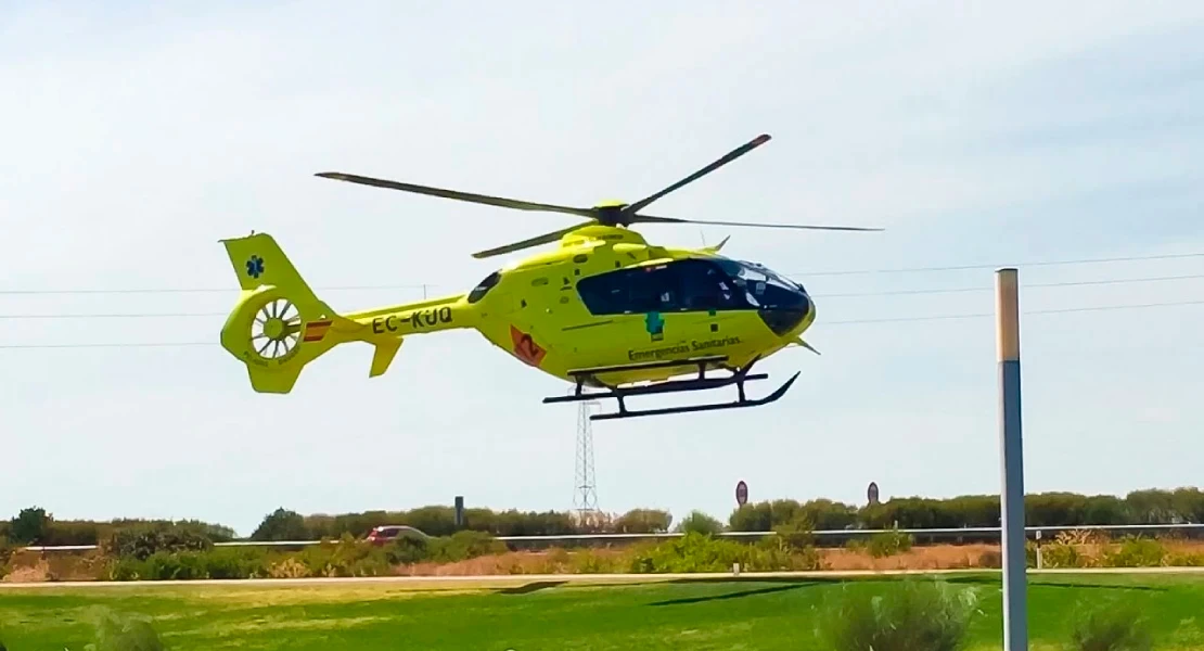 Trasladado a Madrid tras cortarse un dedo con una máquina en Extremadura