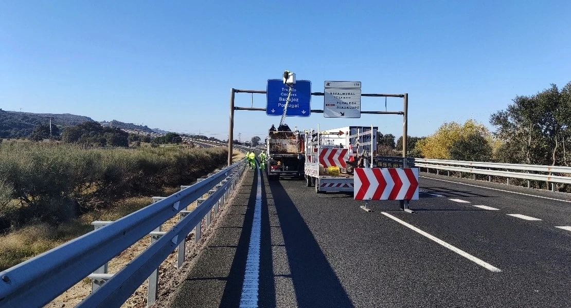 Quejas por las obras en la Autovía a la altura de Gévora