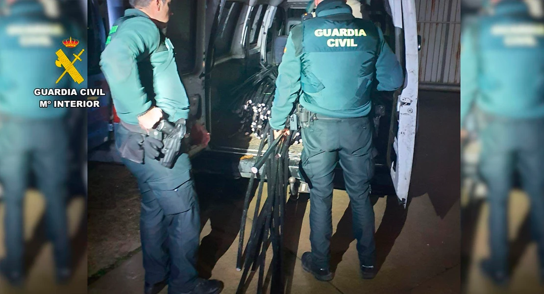 Golpe al robo de cableado en la provincia de Cáceres: 7 personas detenidas