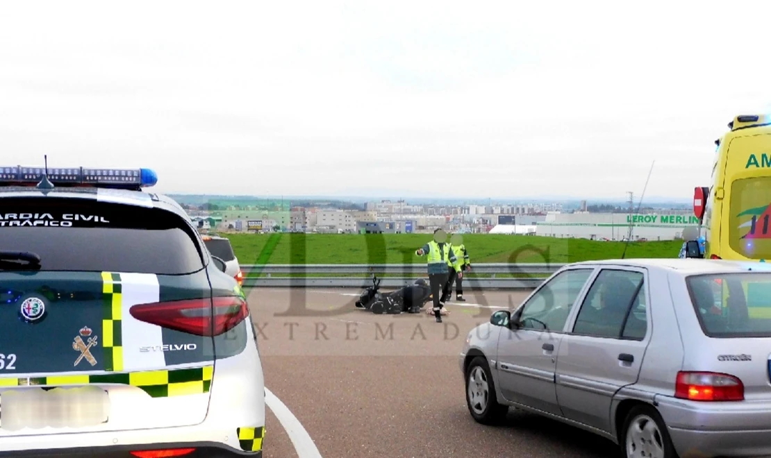 Colisión a la salida de Badajoz: hay varios afectados