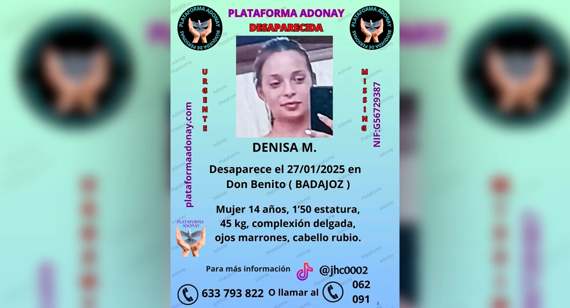 Desaparición de una menor en Don Benito: “No es inquietante, pero para una madre sí es desesperante”